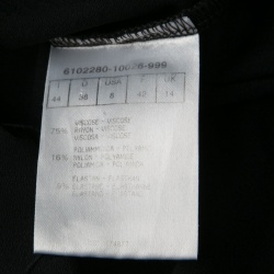 Pre Owned توب بوس باي هوغو بوس تريكو أسود بقلنسوة بلا أكمام Mأ