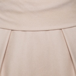 Pre Owned Boss Orange by Hugo Boss Beige Wool Waist Tie Detail Bang Bang Skirt S