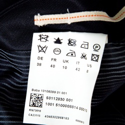 Pre Owned تنورة بوس أورانج باي هوغو بوس ديرابيه أسود حافة مزينة M