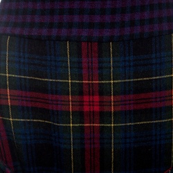 مملوكة مسبقًا Boss Orange by Hugo Boss Multicolor Tartan Plaid Draped Zip Detail Skirt M