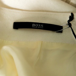 Pre Owned Boss By Hugo Boss Cream Wool Vadelle Skirt M