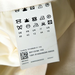 Pre Owned Boss By Hugo Boss Cream Wool Vadelle Skirt M