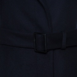 مملوكة مسبقًا معطف بوس باي هوغو بوس سيبينا صوف كشمير أزرق كحلي بحزام S