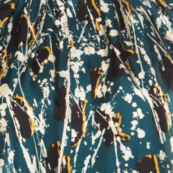 مملوكة مسبقًا Boss by Hugo Boss Multicolor Splatter Printed Silk Long Sleeve Banora Blouse S