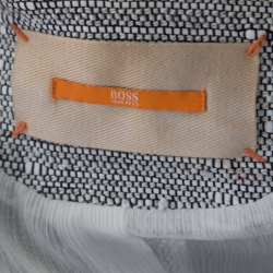 Pre Owned Boss Orange by Hugo Boss Monochrome Tweed Boucle Jacket M