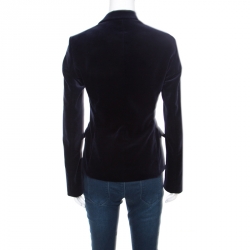 مملوكة مسبقًا جاكيت بليزر بوس باي هوغو بوس ياريس بزرين قطيفة أزرق كحلي S