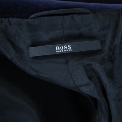 مملوكة مسبقًا جاكيت بليزر بوس باي هوغو بوس ياريس بزرين قطيفة أزرق كحلي S