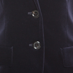 مملوكة مسبقًا جاكيت بليزر بوس باي هوغو بوس ياريس بزرين قطيفة أزرق كحلي S