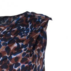 مملوكة مسبقًا BOSS By Hugo Boss Silk Leopard Print Top S