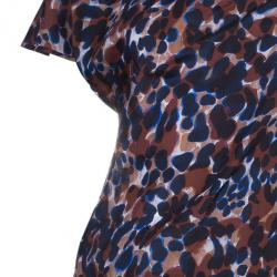 مملوكة مسبقًا BOSS By Hugo Boss Silk Leopard Print Top S