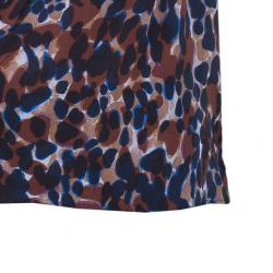 مملوكة مسبقًا BOSS By Hugo Boss Silk Leopard Print Top S