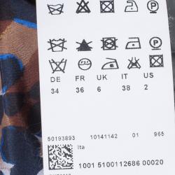 مملوكة مسبقًا BOSS By Hugo Boss Silk Leopard Print Top S