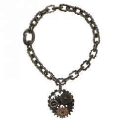 Pre Owned سوار بوتيغا فينيتا سلسلة فضية غير بني S