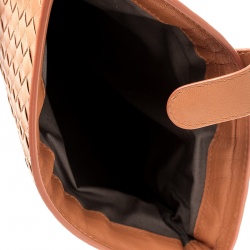 Pre Owned Bottega Veneta Orange Intrecciato Leather Ipad Case
