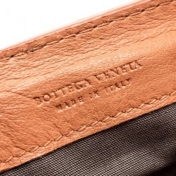 Pre Owned Bottega Veneta Orange Intrecciato Leather Ipad Case