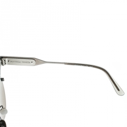 Pre Owned Bottega Veneta Grey/Brown BV0113S Round Sunglasses