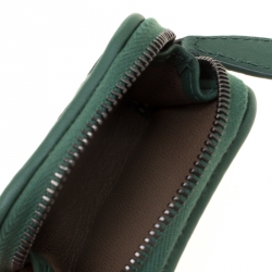 Bottega Veneta Green Intrecciato Leather Keyring Bag Charm