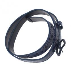 مملوكة مسبقًا حزام بوتيغا فينيتا إيرز جلد ثعبان أزرق 80CM