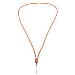 Pre Owned Bottega Veneta Orange Intrecciato Leather Phone Strap