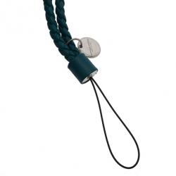 مملوكة مسبقًا Bottega Veneta Green Intrecciato Leather Phone Strap