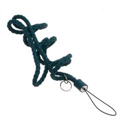 مملوكة مسبقًا Bottega Veneta Green Intrecciato Leather Phone Strap