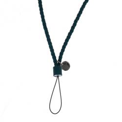 مملوكة مسبقًا Bottega Veneta Green Intrecciato Leather Phone Strap