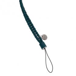 مملوكة مسبقًا Bottega Veneta Green Intrecciato Leather Phone Strap