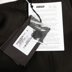 Pre Owned Bottega Veneta Dark Brow Crepe Buttoned Pencil Skirt M