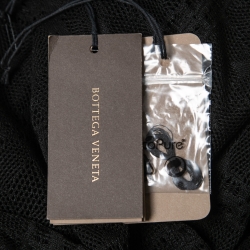 Bottega Veneta Black Crochet Knit Buttoned Cardigan S