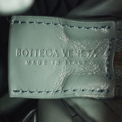 Pre Owned Bottega Veneta Green Intrecciato Leather Mini Loop Crossbody Bag