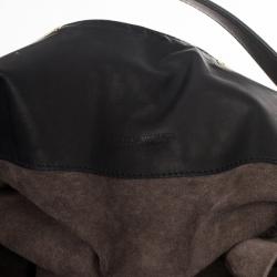Pre Owned Bottega Veneta Black Nero Waxed Leather Metal Bag