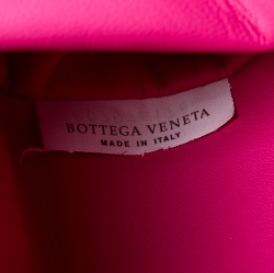 Pre Owned Bottega Veneta Pink Intrecciato Leather Pouch Bag