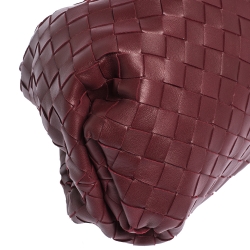 Bottega Veneta Bordeaux Intrecciato Nappa Leather 15 The Pouch Clutch       