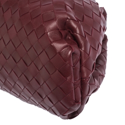 Bottega Veneta Bordeaux Intrecciato Nappa Leather 15 The Pouch Clutch       