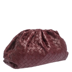 Bottega Veneta Bordeaux Intrecciato Nappa Leather 15 The Pouch Clutch       