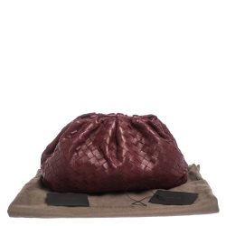 Bottega Veneta Bordeaux Intrecciato Nappa Leather 15 The Pouch Clutch       