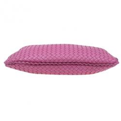 Pre Owned Bottega Veneta Pink Leather Small Intrecciato  Hobo