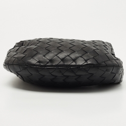 Pre Owned Bottega Veneta Black Intrecciato Leather Mini Jodie Hobo