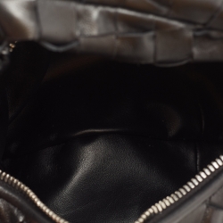 Pre Owned Bottega Veneta Black Intrecciato Leather Mini Jodie Hobo