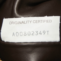 Pre Owned Bottega Veneta Dark Brown Intrecciato Leather Wallace Bag