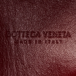 Pre Owned Bottega Veneta Red Intreccio Leather Mini Cassette Bucket Bag