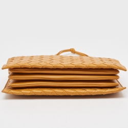 Pre Owned Bottega Veneta Tan Intrecciato Leather Trio Pouch Bag
