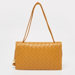 Pre Owned Bottega Veneta Tan Intrecciato Leather Trio Pouch Bag