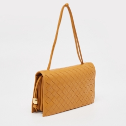 Pre Owned Bottega Veneta Tan Intrecciato Leather Trio Pouch Bag