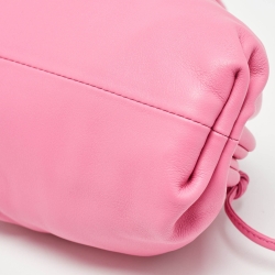 Pre Owned Bottega Veneta Pink Leather Mini The Pouch Bag