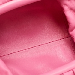Pre Owned Bottega Veneta Pink Leather Mini The Pouch Bag