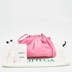 Pre Owned Bottega Veneta Pink Leather Mini The Pouch Bag