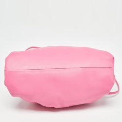 Pre Owned Bottega Veneta Pink Leather Mini The Pouch Bag
