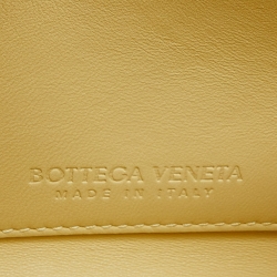 Pre Owned Bottega Veneta Yellow Leather Mount Envelope Top Handle Bag