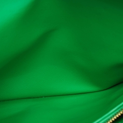 Pre Owned Bottega Veneta Green Intrecciato Leather Wallet on Strap